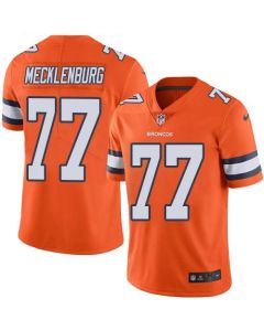 Broncos #77 Karl Mecklenburg Orange Men's Stitched NFL Limited Rush Jersey