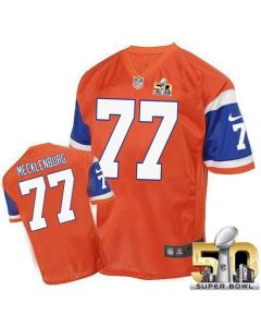 Broncos #77 Karl Mecklenburg Orange Super Bowl 50 Men's Stitched NFL Elite Throwback Jersey