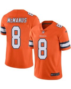 Broncos #8 Brandon McManus Orange Men's Stitched NFL Limited Rush Jersey