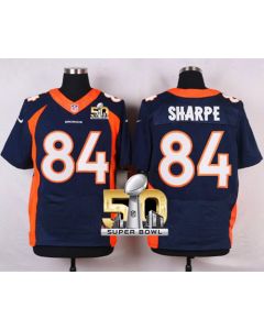 Broncos #84 Shannon Sharpe Navy Blue Alternate Super Bowl 50 Men's Stitched NFL Elite Jersey