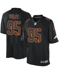 Broncos #95 Derek Wolfe Black Men's Stitched NFL Impact Limited Jersey