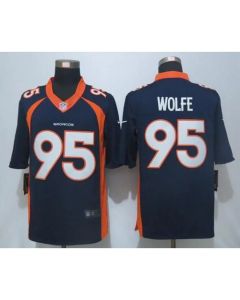 Broncos #95 Derek Wolfe Navy Blue Alternate Men's Stitched NFL New Limited Jersey