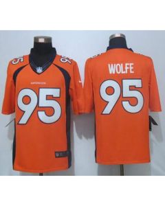 Broncos #95 Derek Wolfe Orange Team Color Men's Stitched NFL New Limited Jersey