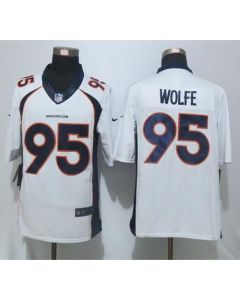 Broncos #95 Derek Wolfe White Men's Stitched NFL New Limited Jersey
