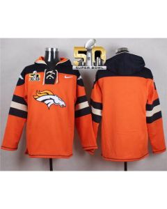 Broncos Blank Orange Super Bowl 50 Player Pullover NFL Hoodie