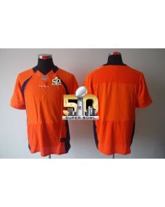 Broncos Blank Orange Team Color Super Bowl 50 Men's Stitched NFL Elite Jersey