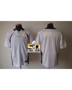 Broncos Blank White Super Bowl 50 Men's Stitched NFL Elite Jersey