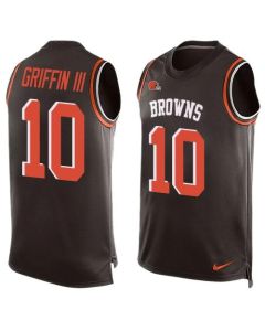 Browns #10 Robert Griffin III Brown Team Color Men's Stitched NFL Limited Tank Top Jersey