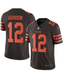 Browns #12 Josh Gordon Brown Men's Stitched NFL Limited Rush Jersey