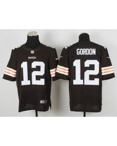 Browns #12 Josh Gordon Brown Team Color Men's Stitched NFL Elite Jersey