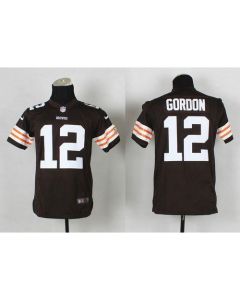 Browns #12 Josh Gordon Brown Team Color Youth Stitched NFL Elite Jersey