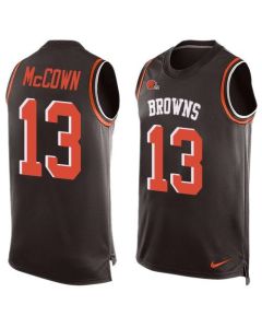Browns #13 Josh McCown Brown Team Color Men's Stitched NFL Limited Tank Top Jersey