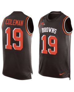 Browns #19 Corey Coleman Brown Team Color Men's Stitched NFL Limited Tank Top Jersey