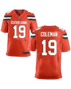 Browns #19 Corey Coleman Orange Alternate Men's Stitched NFL Elite Jersey