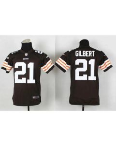 Browns #21 Justin Gilbert Brown Team Color Youth Stitched NFL Elite Jersey