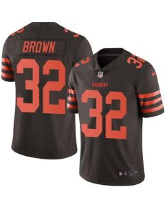Browns #32 Jim Brown Brown Men's Stitched NFL Limited Rush Jersey