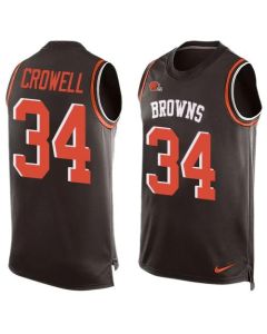 Browns #34 Isaiah Crowell Brown Team Color Men's Stitched NFL Limited Tank Top Jersey