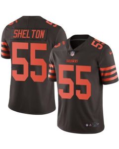 Browns #55 Danny Shelton Brown Men's Stitched NFL Limited Rush Jersey