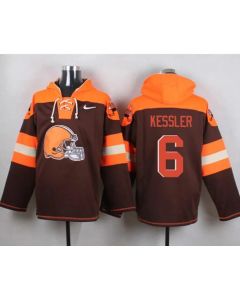 Browns #6 Cody Kessler Brown Player Pullover NFL Hoodie