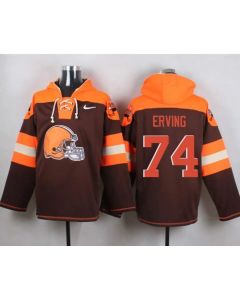 Browns #74 Cameron Erving Brown Player Pullover NFL Hoodie