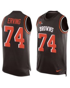 Browns #74 Cameron Erving Brown Team Color Men's Stitched NFL Limited Tank Top Jersey