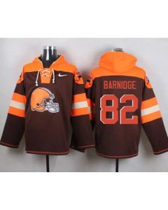 Browns #82 Gary Barnidge Brown Player Pullover NFL Hoodie