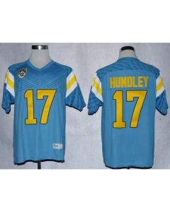 Bruins #17 Brett Hundley Blue PAC-12 Patch Stitched NCAA Jersey