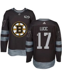 Bruins #17 Milan Lucic Black 1917-2017 100th Anniversary Stitched NHL Jersey