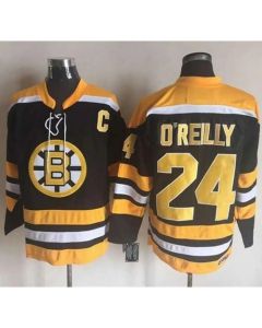 Bruins #24 Terry O'Reilly Black/Yellow CCM Throwback New Stitched NHL Jersey