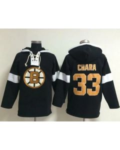 Bruins #33 Zdeno Chara Black NHL Pullover Hoodie