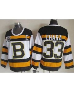 Bruins #33 Zdeno Chara White CCM Throwback 75TH Stitched NHL Jersey