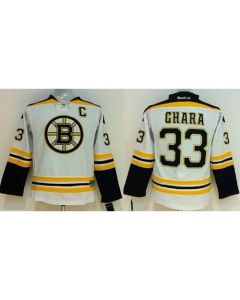 Bruins #33 Zdeno Chara White Youth Stitched NHL Jersey