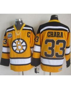 Bruins #33 Zdeno Chara Yellow Winter Classic CCM Throwback Stitched NHL Jersey
