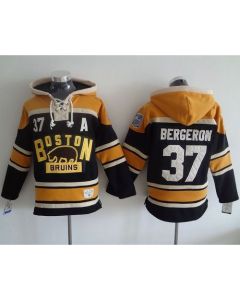 Bruins #37 Patrice Bergeron Black 2016 Winter Classic Hoodie Stitched NHL Jersey