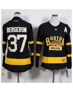 Bruins #37 Patrice Bergeron Black 2016 Winter Classic Women's Stitched NHL Jersey
