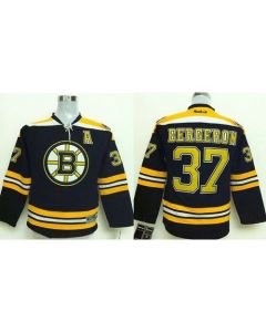 Bruins #37 Patrice Bergeron Black Stitched Youth NHL Jersey