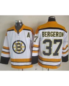Bruins #37 Patrice Bergeron White CCM Throwback Stitched NHL Jersey