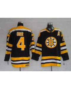 Bruins #4 Bobby Orr CCM Black Stitched Youth NHL Jersey