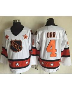 Bruins #4 Bobby Orr White/Orange All Star CCM Throwback Stitched NHL Jersey