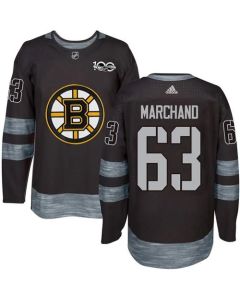 Bruins #63 Brad Marchand Black 1917-2017 100th Anniversary Stitched NHL Jersey
