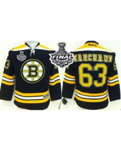 Bruins #63 Brad Marchand Black 2011 Stanley Cup Finals Patch Stitched Youth NHL Jersey