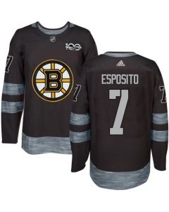 Bruins #7 Phil Esposito Black 1917-2017 100th Anniversary Stitched NHL Jersey
