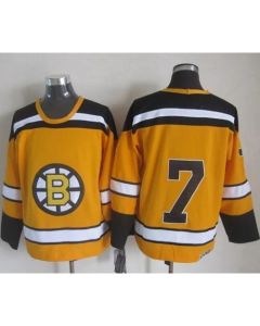 Bruins #7 Phil Esposito Yellow CCM Throwback Stitched NHL Jersey