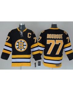 Bruins #77 Ray Bourque Black CCM Throwback Stitched NHL Jersey