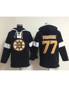 Bruins #77 Ray Bourque Black NHL Pullover Hoodie