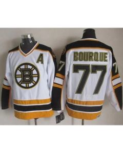 Bruins #77 Ray Bourque White/Black CCM Throwback Stitched NHL Jersey