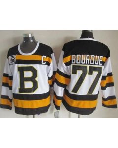 Bruins #77 Ray Bourque White CCM Throwback 75TH Stitched NHL Jersey