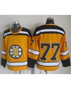 Bruins #77 Ray Bourque Yellow CCM Throwback Stitched NHL Jersey