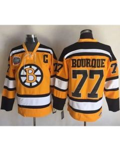 Bruins #77 Ray Bourque Yellow Winter Classic CCM Throwback Stitched NHL Jersey