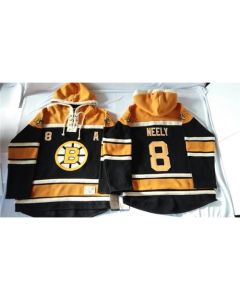 Bruins #8 Cam Neely Black Sawyer Hooded Sweatshirt Stitched NHL Jersey